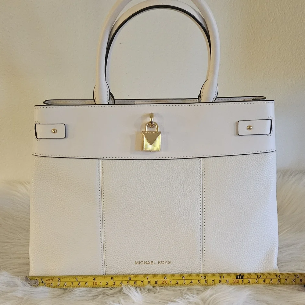 Michael Kors White Leather Top-Handle Satchel - Picture 5 of 15